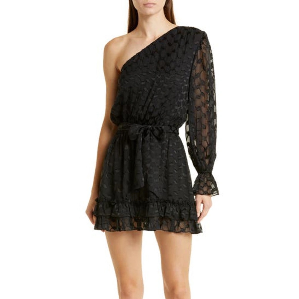 Ramy Brook Black One-Shoulder Dress